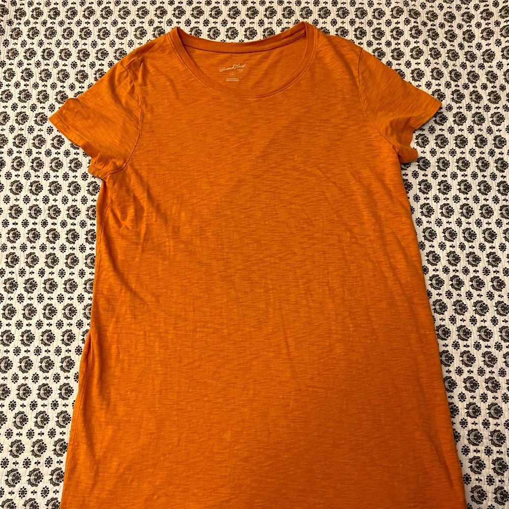 Orange Midi T-Shirt Dress